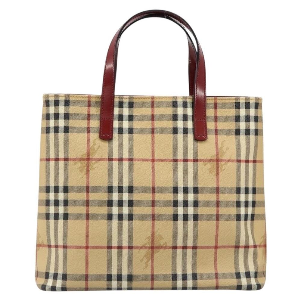 Burberry Nova Check Coated Canvas Tote Beige